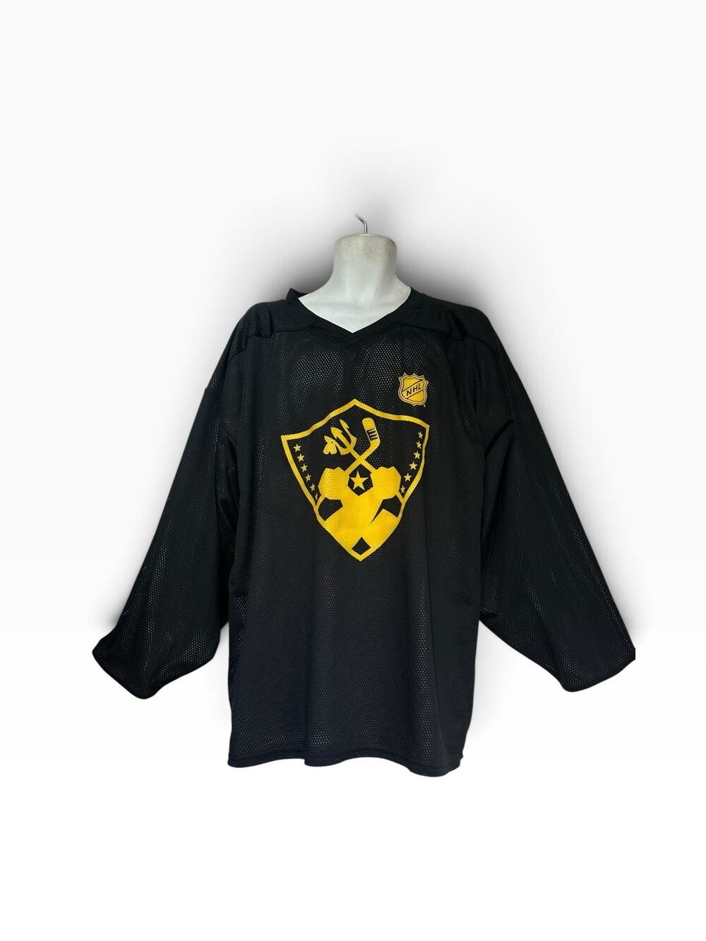 ak hockey warrior for life black white reversible jersey